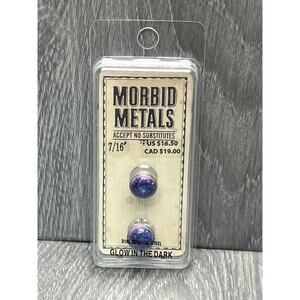 Morbid Metals 7/16" Surgical‎ Steel Glow in the Dark Plug Earrings